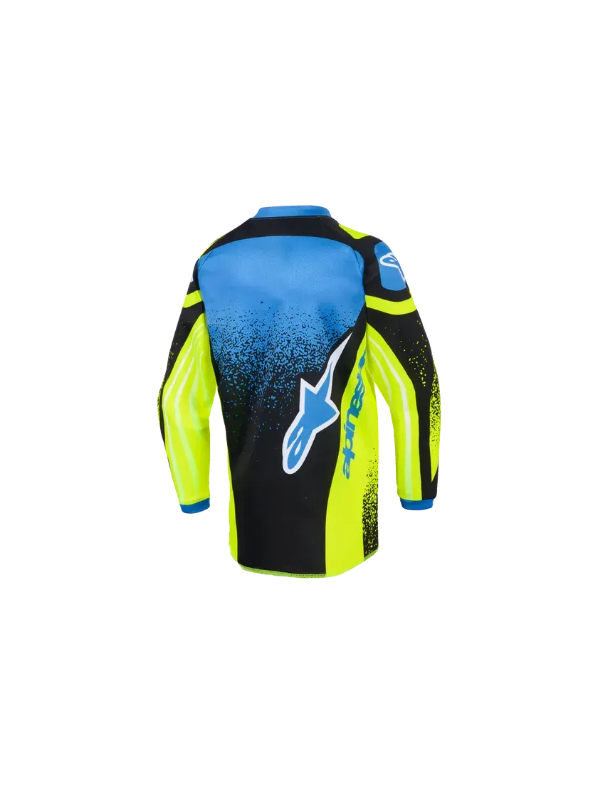 2026 Alpinestars Kids Racer Nomur Dark Navy/Yellow Fluo/Blue Jersey + Pant Set