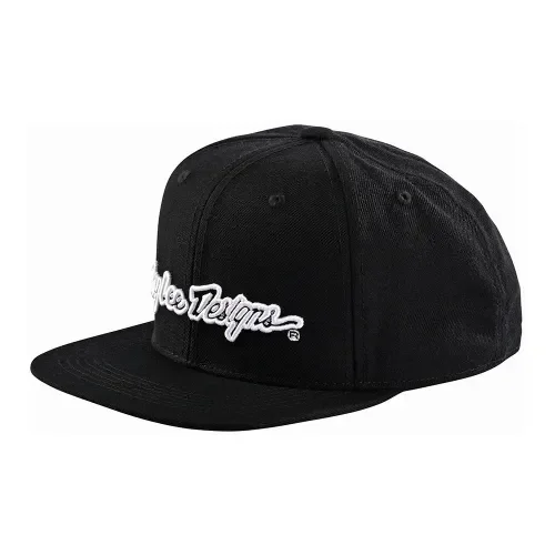 Troy Lee Designs Snapback Hat Signature (Black/White) 750565000
