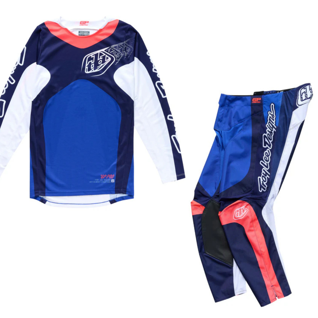 Troy Lee Designs GP Pro Frames Navy/White Jersey + Pant Set