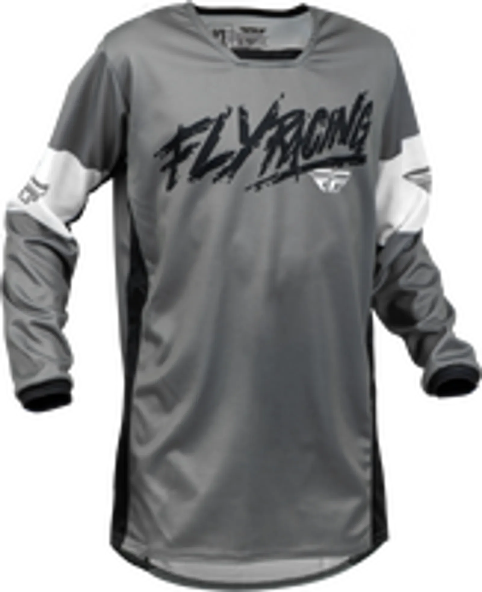Fly Racing Youth Kinetic Khaos Jersey, Black/Red/Grey