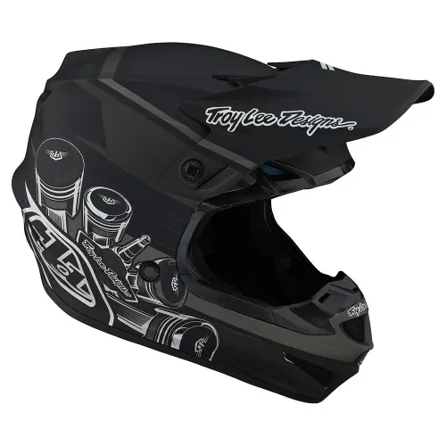 Troy Lee Designs SE4 Polyacrylite Helmet (Skooly Black) (Small)