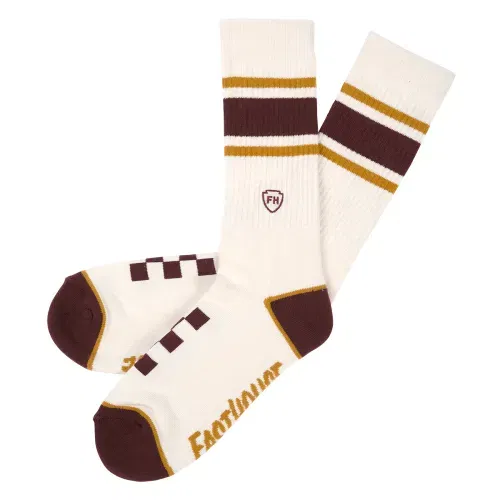 Venice Sock - Cream/Burgundy LG/XL