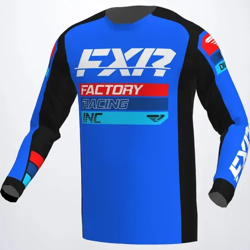 FXR Clutch MX Jersey - Black/Blue/Red - XL - 233328-1040-16