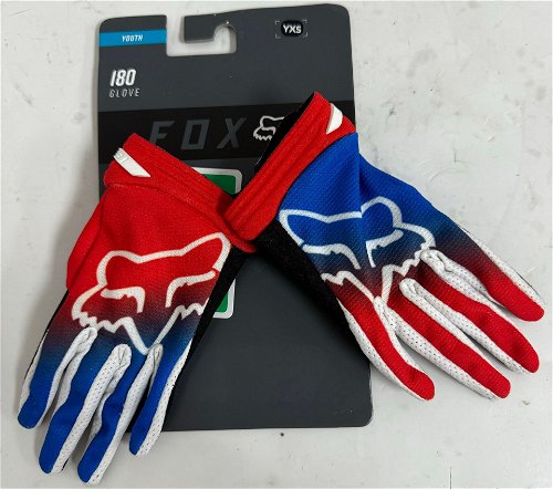 USED YOUTH FOX 180 TOXSYK GLOVE RED - MX077
