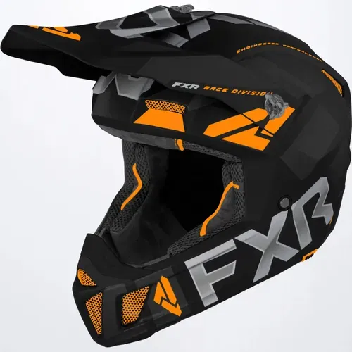 FXR Clutch Evo Helmet - Black & Orange - Adult Small - 220615-1030-07