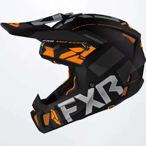 FXR Clutch Evo Helmet - Black & Orange - Adult Small - 220615-1030-07