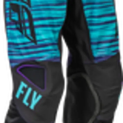 FLY RACING YOUTH KINETIC MESH PANTS BLACK/BLUE/PURPLE YOUTH SIZES