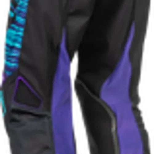 FLY RACING YOUTH KINETIC MESH PANTS BLACK/BLUE/PURPLE YOUTH SIZES