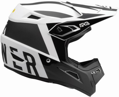 ANSWER RACING AR3 PHANTOM HELMET - BLACK/WHITE