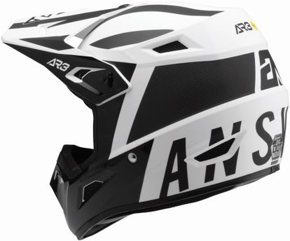 ANSWER RACING AR3 PHANTOM HELMET - BLACK/WHITE