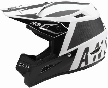 ANSWER RACING AR3 PHANTOM HELMET - BLACK/WHITE