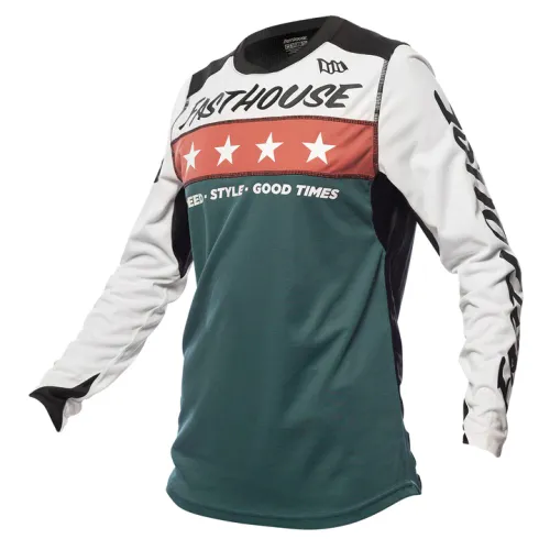 Fasthouse Elrod Astre Women's Jersey - White/Slate - Women's XL