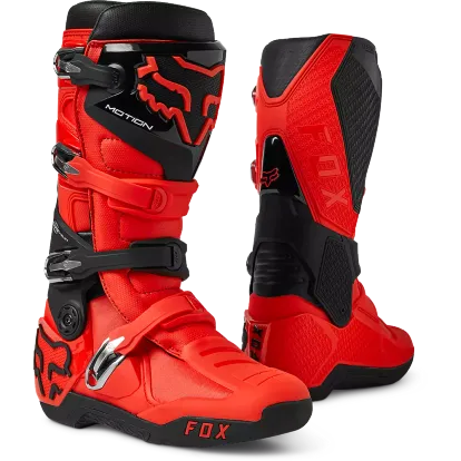 Fox Racing Motion Boots (Fluorescent Red)  29682-110-