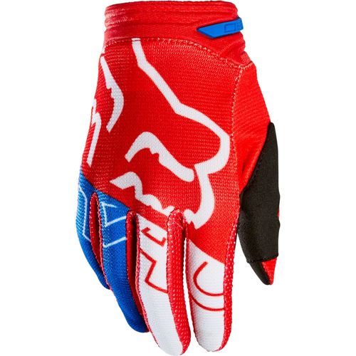 FOX YOUTH 180 SKEW GLOVES (WHITE/RED/BLUE)