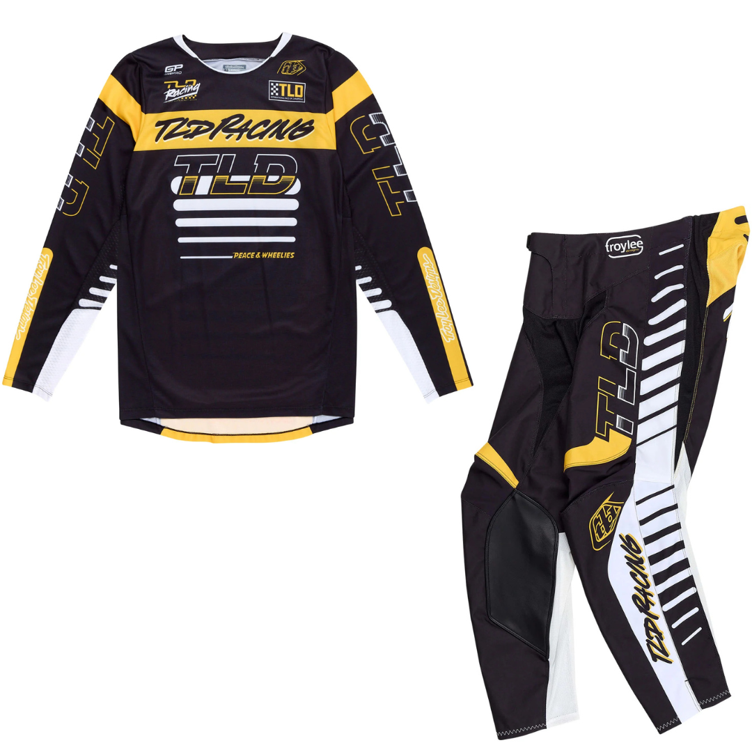 Troy Lee Designs GP Pro Fifty-50 Black / Gold Jersey + Pant Set