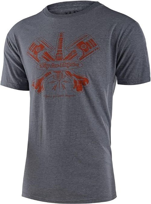 Troy Lee Designs 40th Piston Bone Short Sleeve T-Shirt (Heather Gray)