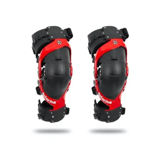 ASTERISK ULTRA CELL 3.0 KNEE BRACES RED PAIR 