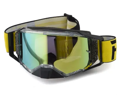 FLY RACING ZONE PRO GOGGLE BLACK/YELLOW W/MIRROR LENS