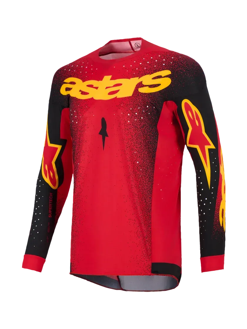 2026 Alpinestars Supertech Scenz Jersey - Red/Black/Yellow