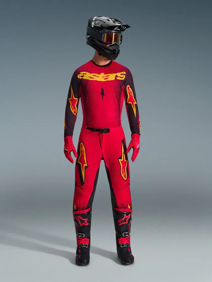 2026 Alpinestars Supertech Scenz Jersey - Red/Black/Yellow