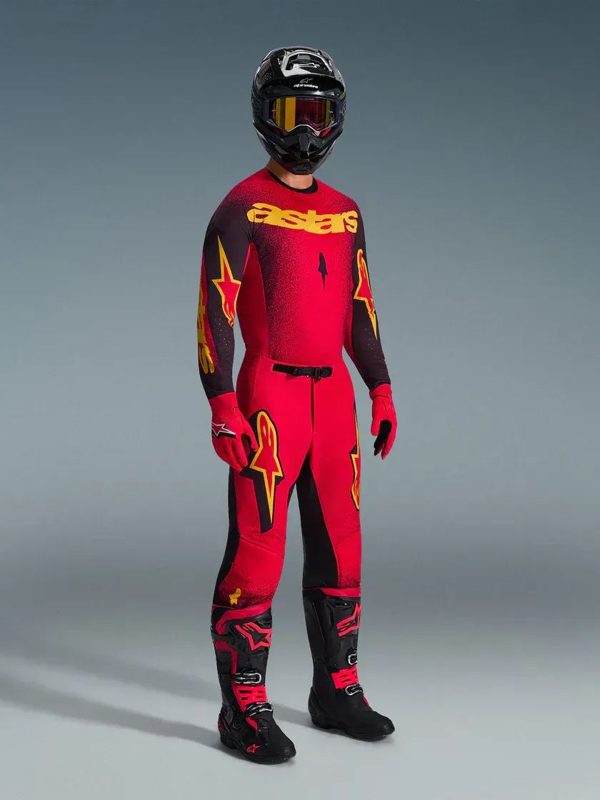 2026 Alpinestars Supertech Scenz Jersey - Red/Black/Yellow