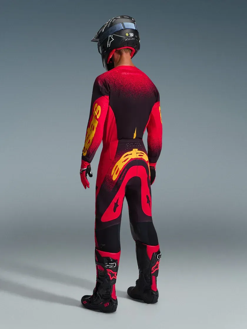 2026 Alpinestars Supertech Scenz Jersey - Red/Black/Yellow