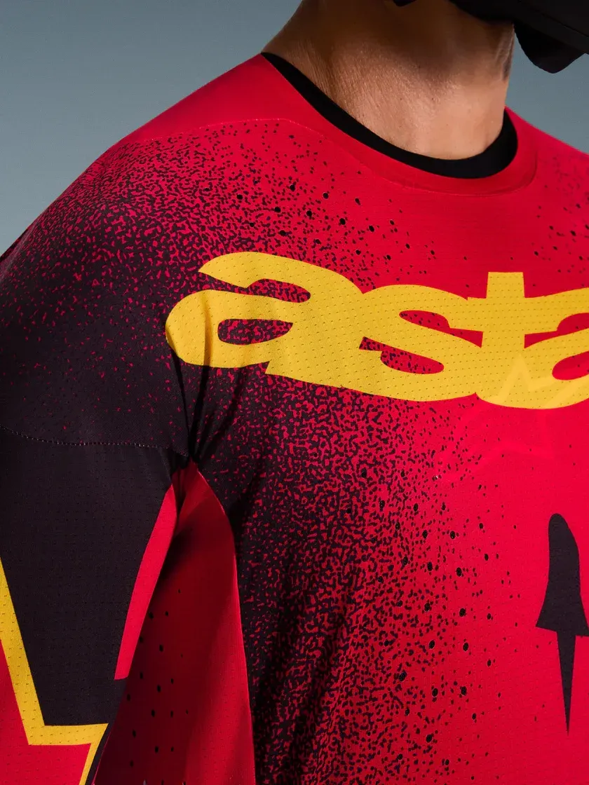 2026 Alpinestars Supertech Scenz Jersey - Red/Black/Yellow