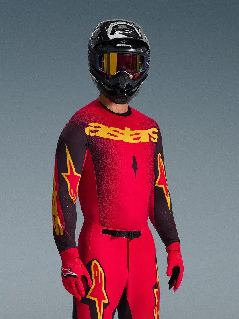 2026 Alpinestars Supertech Scenz Jersey - Red/Black/Yellow