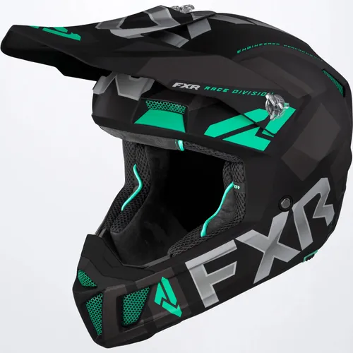 FXR Clutch Evo Helmet - XL - Black/Mint 220615-1052-16