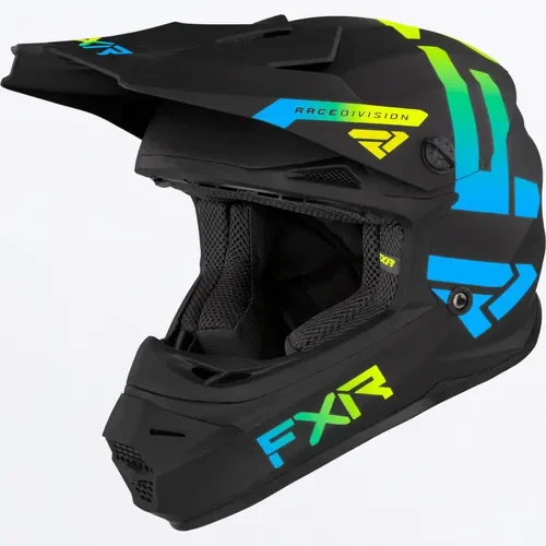 FXR YOUTH Legion Helmet - Black/Blue/Hi-Vis MEDIUM 220640-1040-10