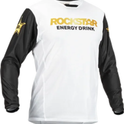 FLY RACING KINETIC ROCKSTAR MESH JERSEY WHITE/BLACK/GOLD ADULT SIZES