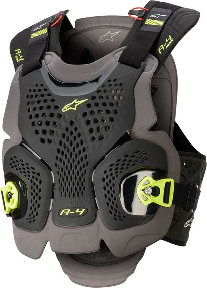 ALPINESTARS A-4 MAX CHEST PROTECTOR BLK/ANTH/FLUO YLW
