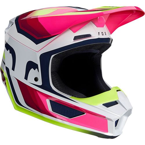 FOX RACING V1 TRO HELMET - FLO YELLOW - ADULT XL