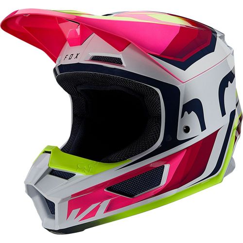 FOX RACING V1 TRO HELMET - FLO YELLOW - ADULT XL