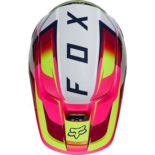 FOX RACING V1 TRO HELMET - FLO YELLOW - ADULT XL