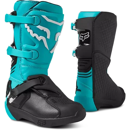 Fox Racing Youth Comp Boots (Teal)