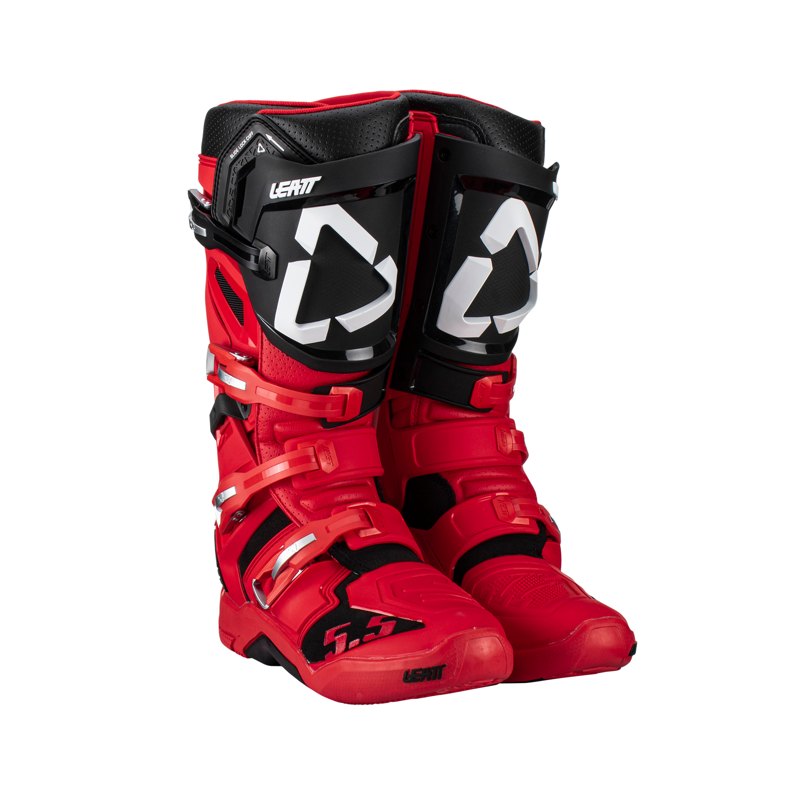 LEATT 5.5 Flex lock US9 モトクロスブーツ Leatt 5.5 FlexLock Lime Green Boots - Motorcycle Closeouts
