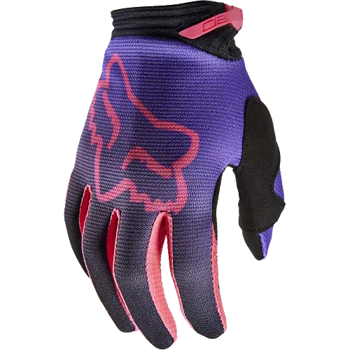 FOX RACING YOUTH GIRLS 180 TOXSYK GLOVES (BLACK/PINK)
