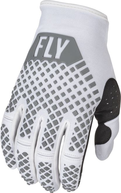 FLY RACING KINETIC GLOVES - WHITE 375-412