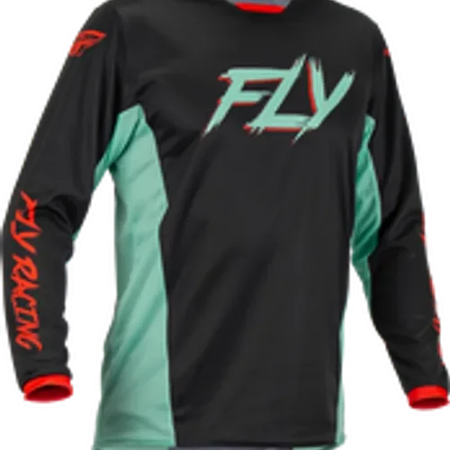 FLY RACING KINETIC S.E. RAVE JERSEY BLACK/MINT/RED ADULT SIZES