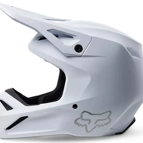 FOX RACING V1 SOLID DOT/ECE HELMET [MATTE WHITE] 29669-067-