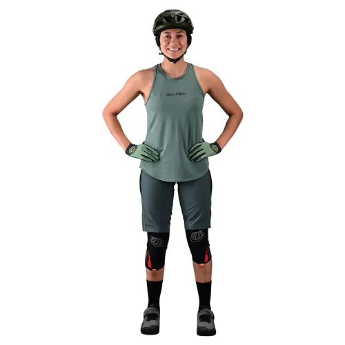 Troy Lee Designs Womens Luxe Short No Liner (Solid Steel Green)