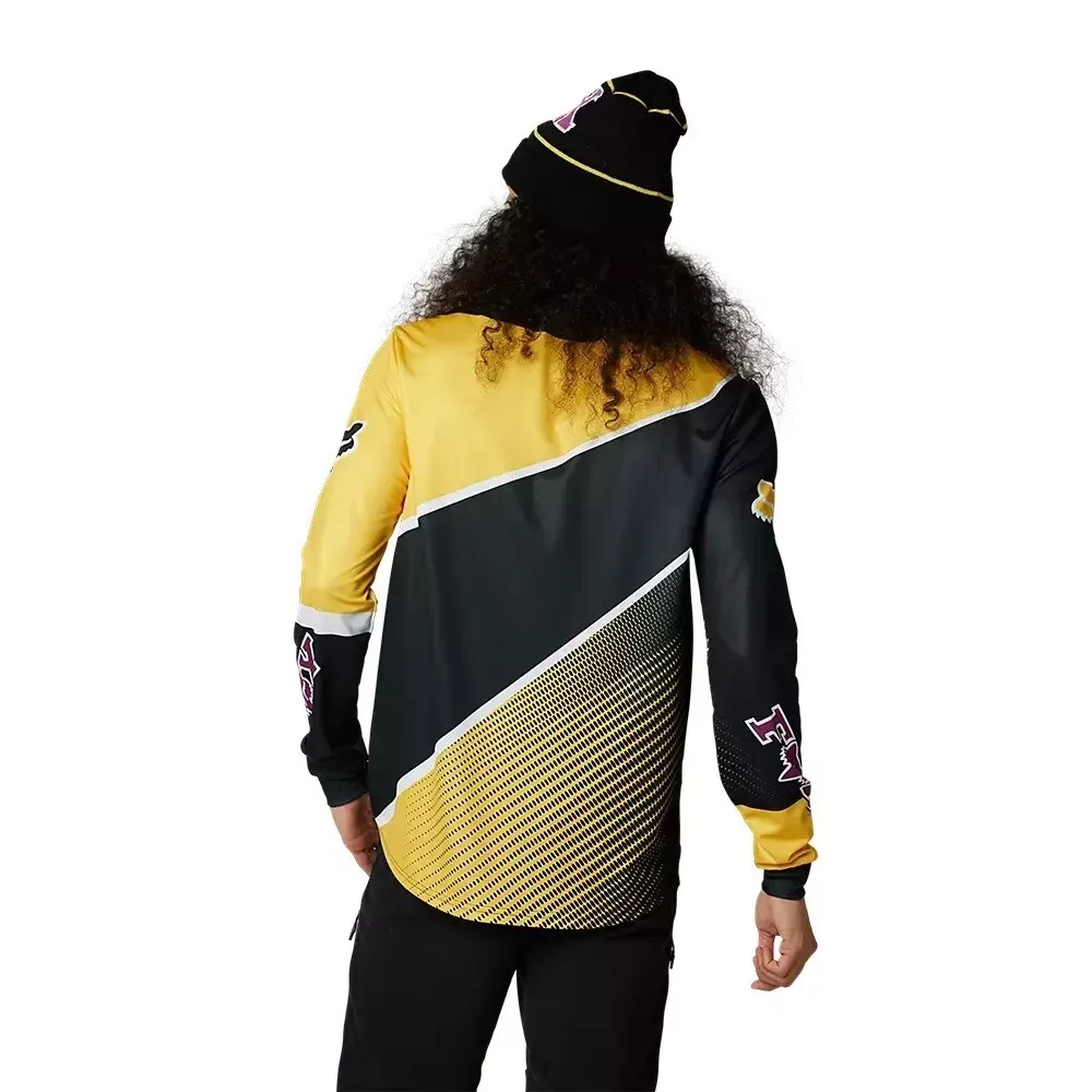 FOX RACING BURM LS JERSEY YELLOW SIZE MEDIUM - 29955-005-M