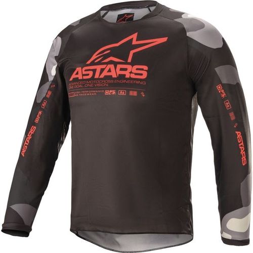 Alpinestar Youth Racer Tactical Jersey Grey Camo - Youth Large - 3771221-9133-L