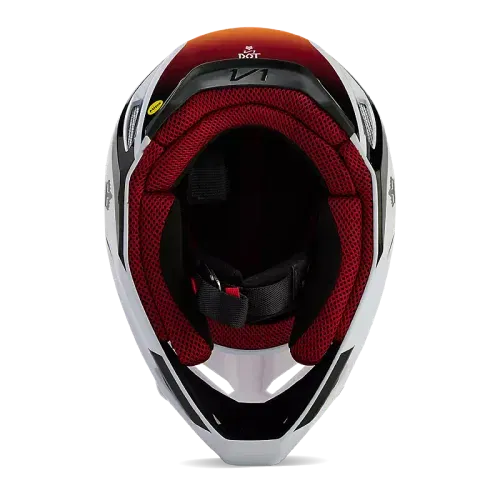 FOX RACING V1 FLORA HELMET [WHITE/BLACK]