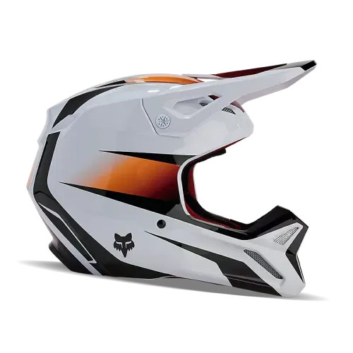 FOX RACING V1 FLORA HELMET [WHITE/BLACK]