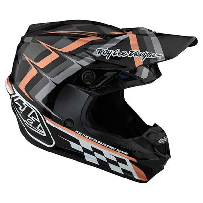 TROY LEE DESIGNS SE4 POLYACRYLITE HELMET WARPED BLACK/COPPER 10932703
