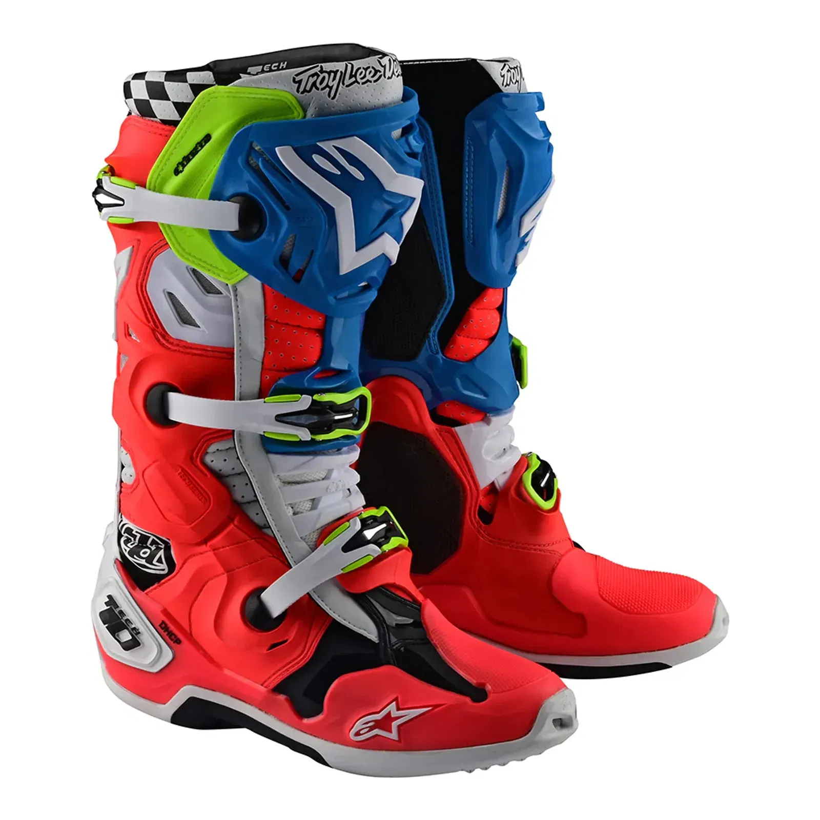 TLD ALPINESTARS TECH 10 SUPERVENTED MX BOOT (ROCKET RED