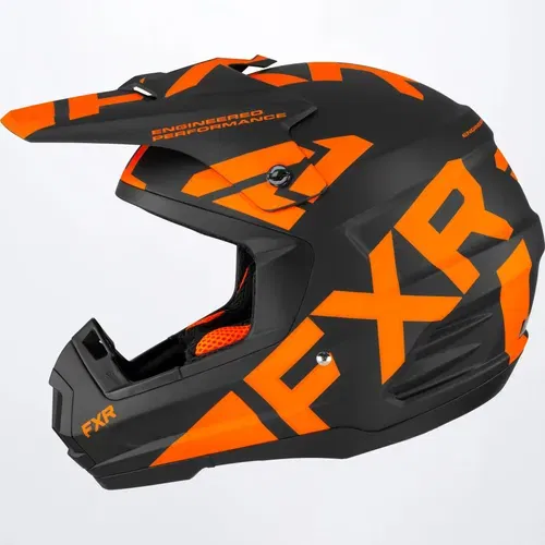 FXR Torque Team Helmet - Black/Orange - Adult XS - 220620-1030-04