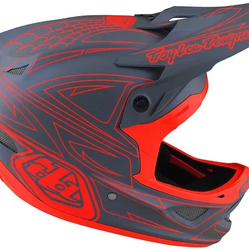 D3 Fiberlite Helmet SPIDERSTRIPE GRAY/RED SIZE X-LARGE